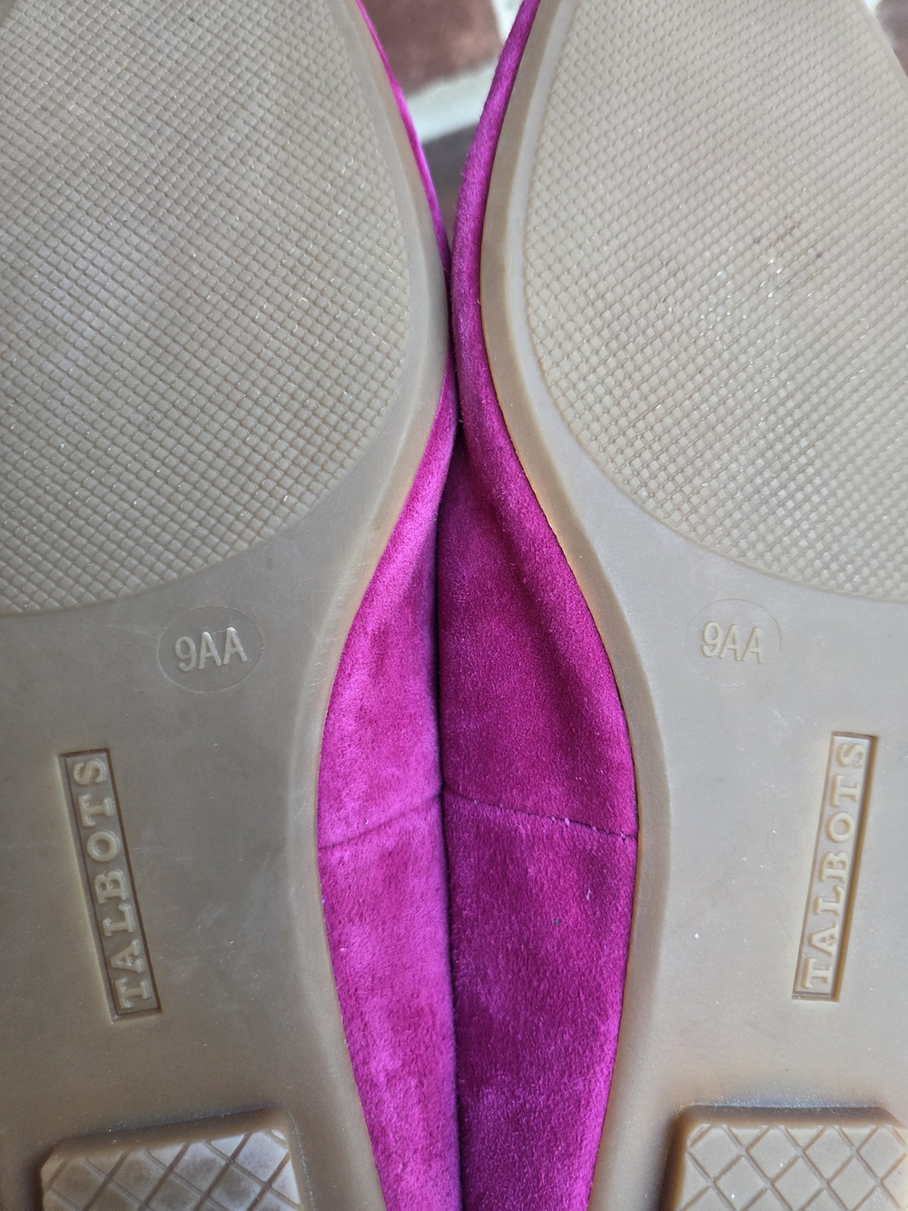 Talbots Fuchsia Suede Tassel Loafers Flats Women's Size 9AA Pointed Toe - Picture 4 of 11